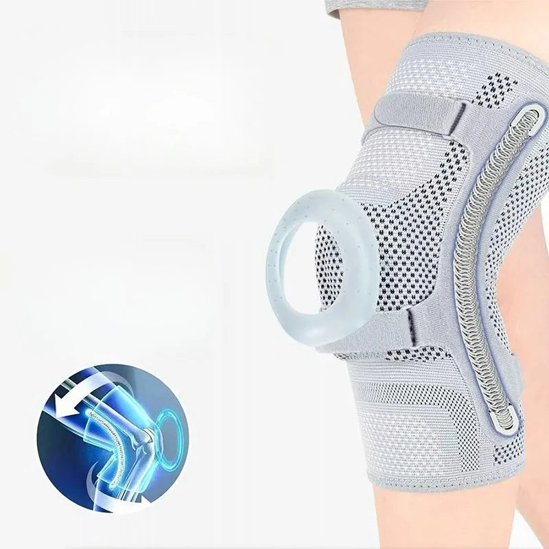 Knee Brace Support Adjustable Compression Patella Gel Pad Side Stabilizers Running Sports Training Workout Exercise Joint Pain