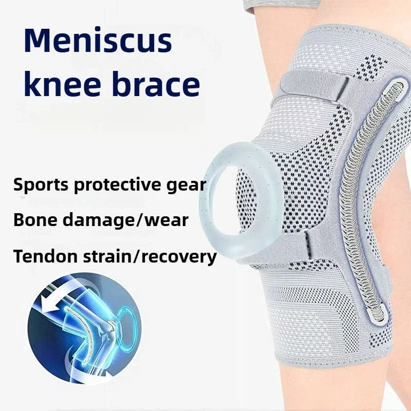 Knee Brace Support Adjustable Compression Patella Gel Pad Side Stabilizers Running Sports Training Workout Exercise Joint Pain