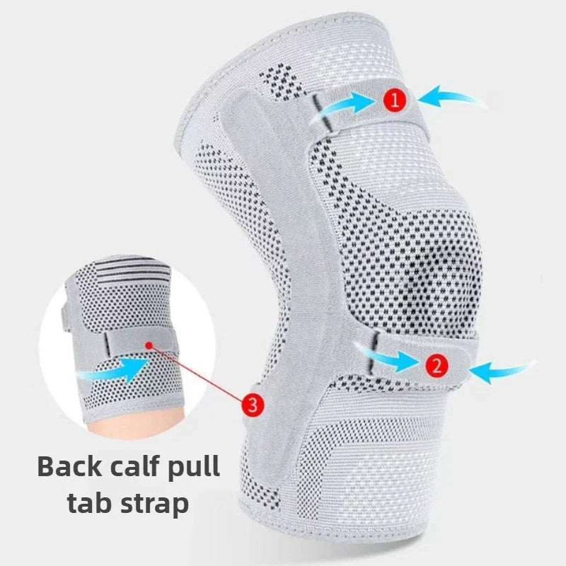 Knee Brace Support Adjustable Compression Patella Gel Pad Side Stabilizers Running Sports Training Workout Exercise Joint Pain