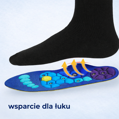 Magnetyczne wkładki akupresurowe™ (Masaż stóp + Wsparcie łuku)